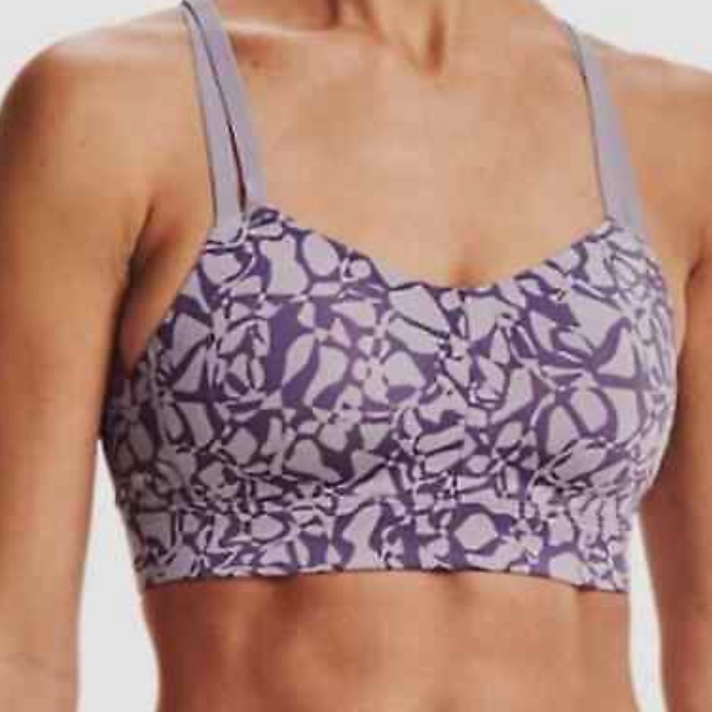 EUC UNDER ARMOUR Heat Gear High Impact T Back Wireless Sports Bra Size Small